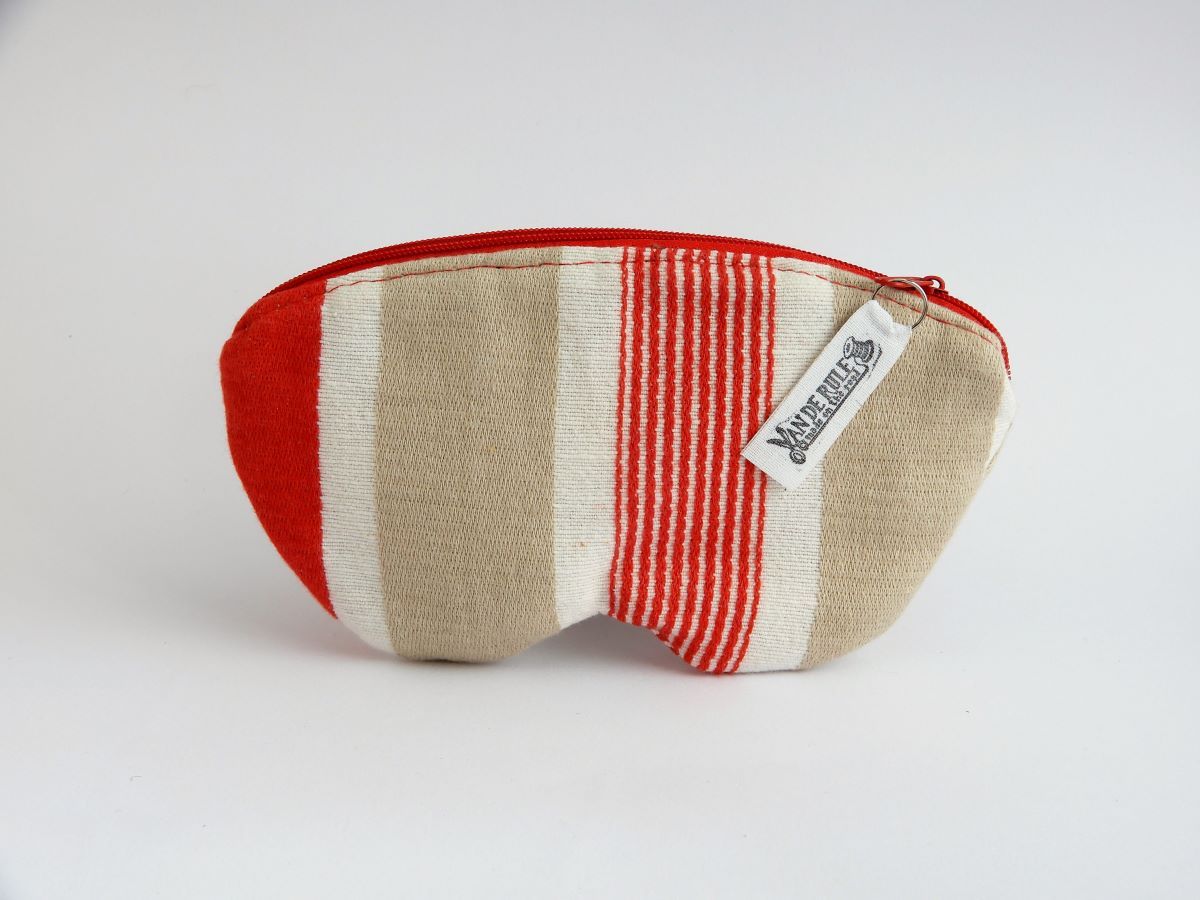 funda de gafas con tela reciclada y cremallera