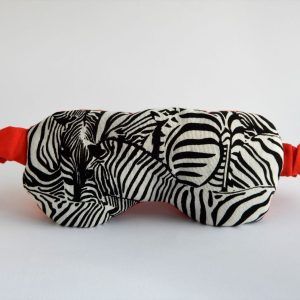 antifaz semillas estampado cebra