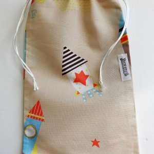 bolsa merienda cohete marron