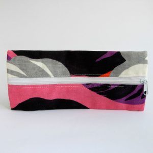 estuche libreta estampado rosa