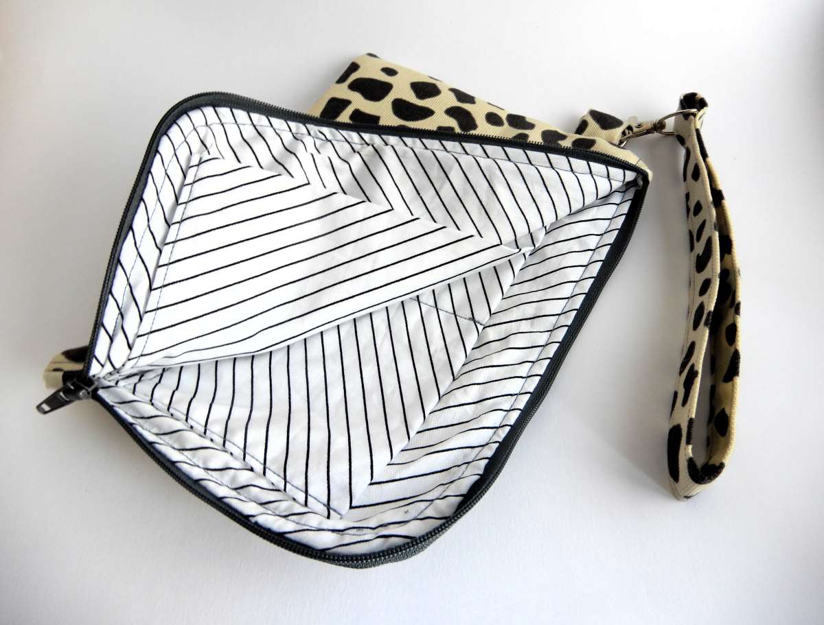 interior bolso clutch bolsillos 