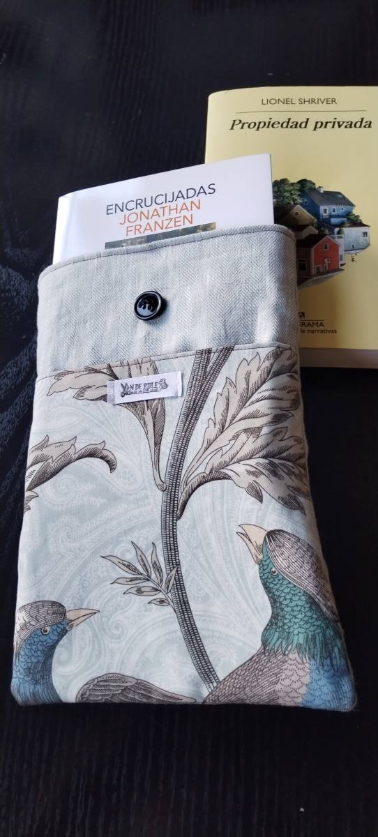 funda libros pajaros con libro tamaño grande
