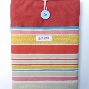 funda libro l tela reciclado modelo arco iris