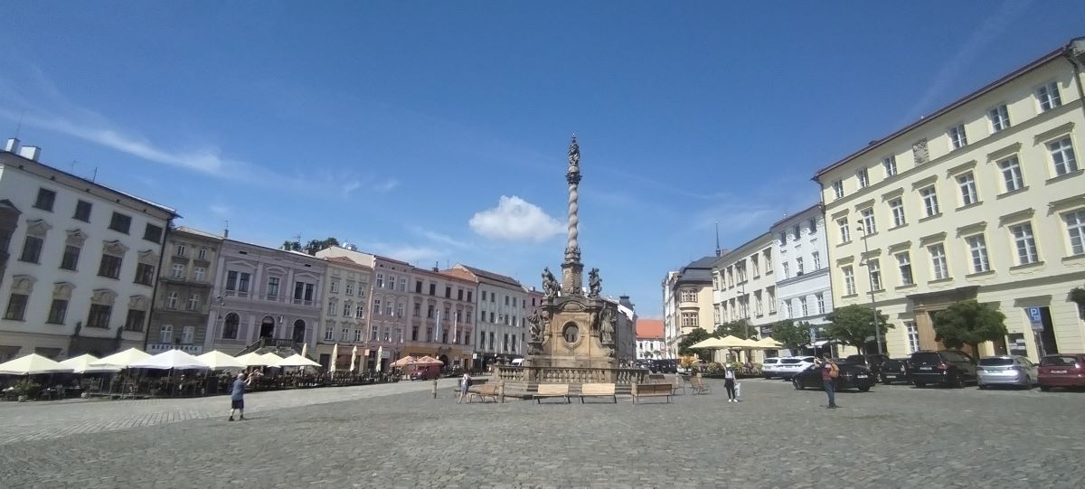 olomouc centro ciudad plaza columna