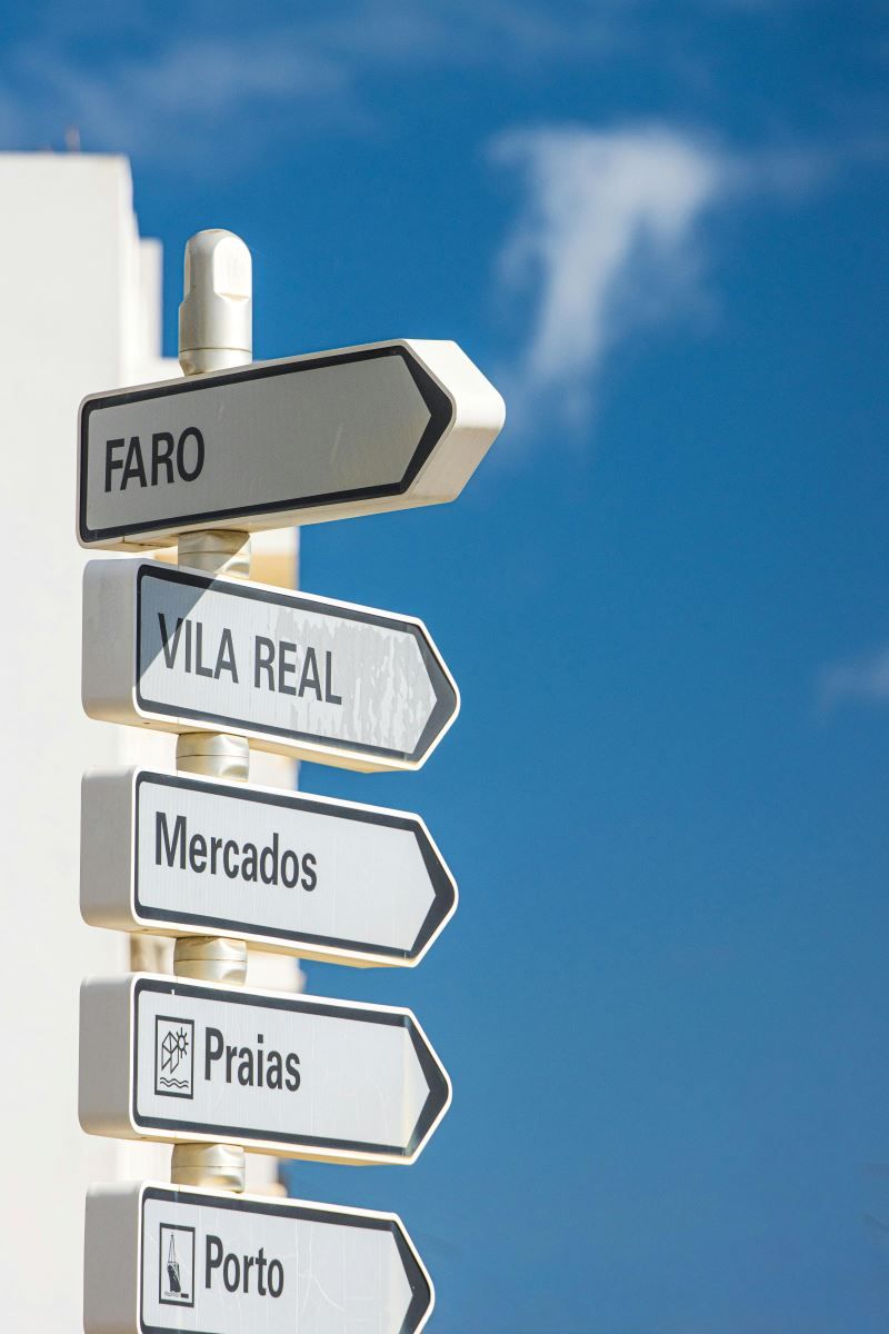 cartel viajar portugal direcciones turismo