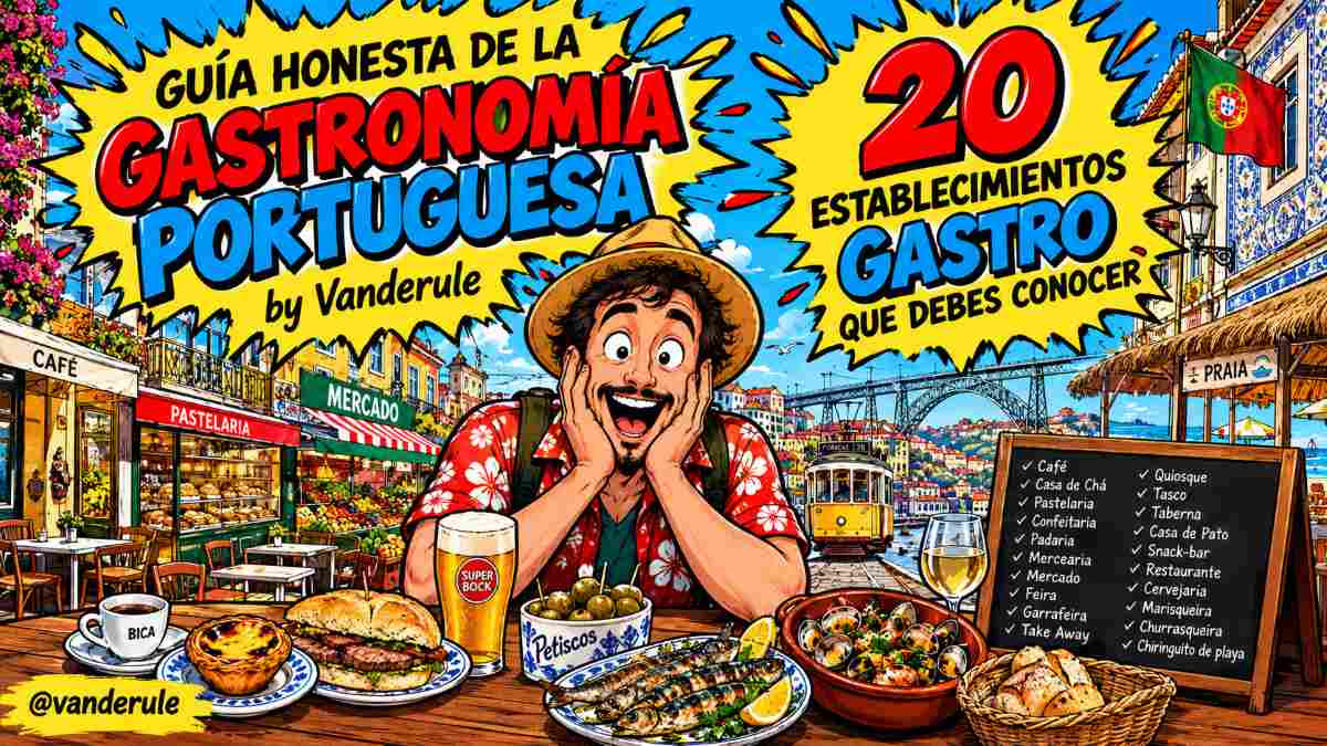 guía honesta portugal gastronomía ilustración