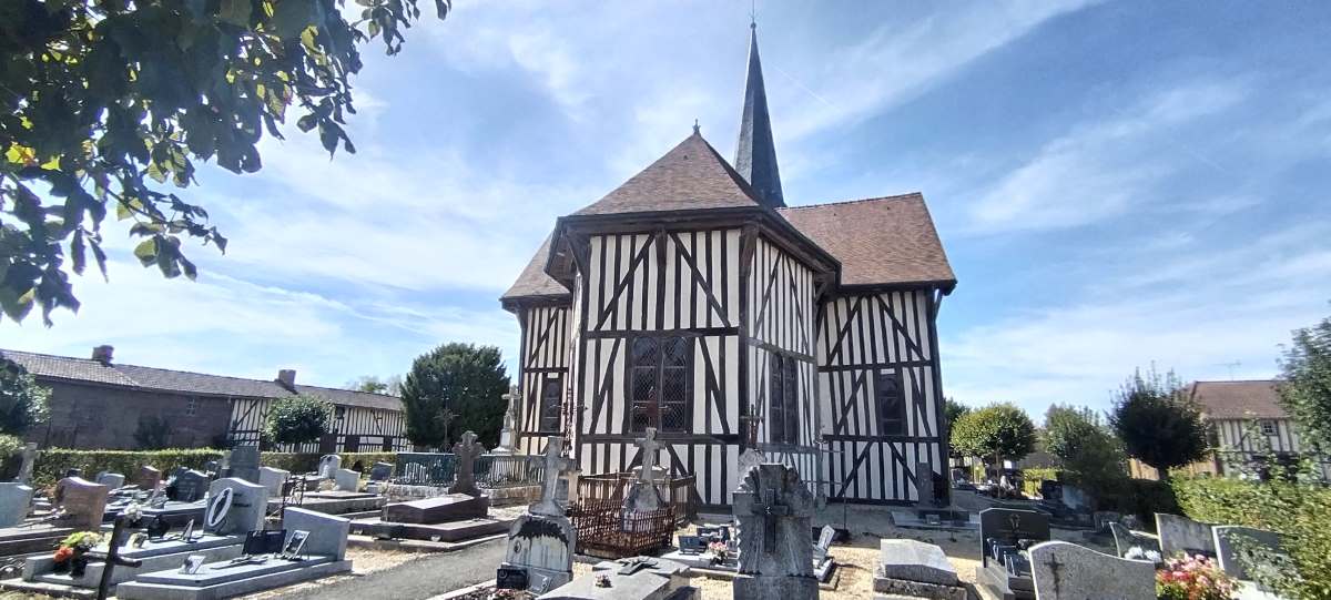 outines iglesia entramado madera lac du der francia